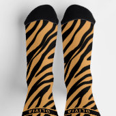 Klassischer Individuelle Name Tiger Tierdruckmuste Socken (Oben)