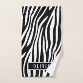 Klassischer Individuelle Name Zebra-Muster Badhandtuch Set (Handtuch)