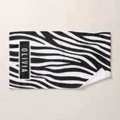 Klassischer Individuelle Name Zebra-Muster Badhandtuch Set (Handtuch)