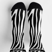 Klassischer Individuelle Name Zebra-Muster Socken (Oben)