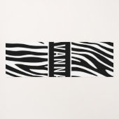 Klassischer Individuelle Name Zebra-Muster Yogamatte (Rückseite (Horizontal))