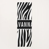 Klassischer Individuelle Name Zebra-Muster Yogamatte (Rückseite)
