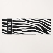 Klassischer Individuelle Name Zebra-Muster Yogamatte (Vorderseite (Horizontal))
