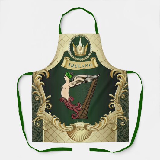 Klassischer Irish Celtic Harp Service Schürze (Vorderseite)