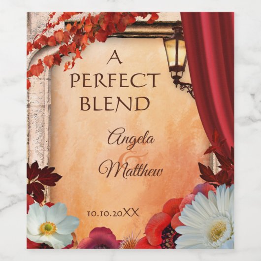 Klassischer italienischer Art-Hochzeit im Weinetikett (Einzelnes Label)