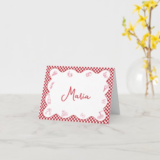 Klassischer italienischer Roter Schachtel-Individu Karte (Gelbe Blume)