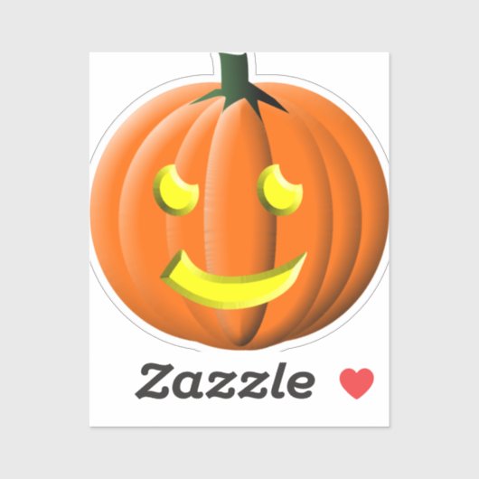 Klassischer Jack-O-Lantern Aufkleber (Blatt)