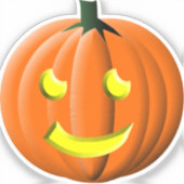 Klassischer Jack-O-Lantern Aufkleber (Vorderseite)
