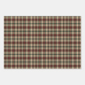 Klassischer Jahrgang Weihnachtsgebäck kariert rot  Geschenkpapier Set (Vorderseite 3)