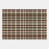 Klassischer Jahrgang Weihnachtsgebäck kariert rot Geschenkpapier Set (Vorderseite)