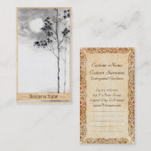 Klassischer japanischer sumi-e visitenkarte (Vorne/Hinten)