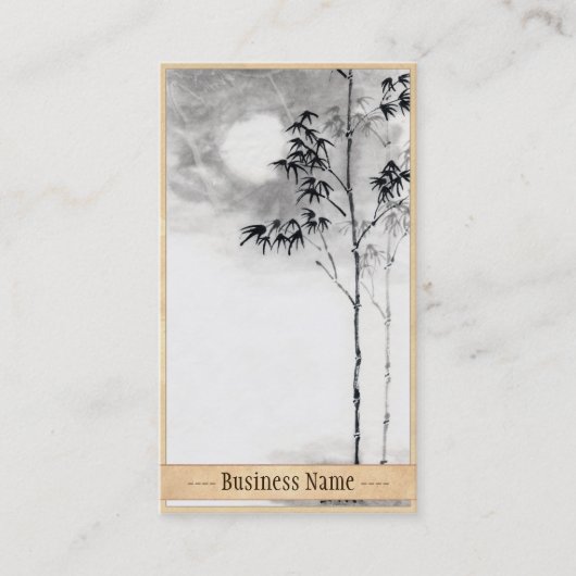 Klassischer japanischer sumi-e visitenkarte (Vorderseite)