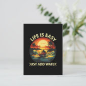 Klassischer Jet-Ski-Fahrer Postkarte (Stehend Vorderseite)