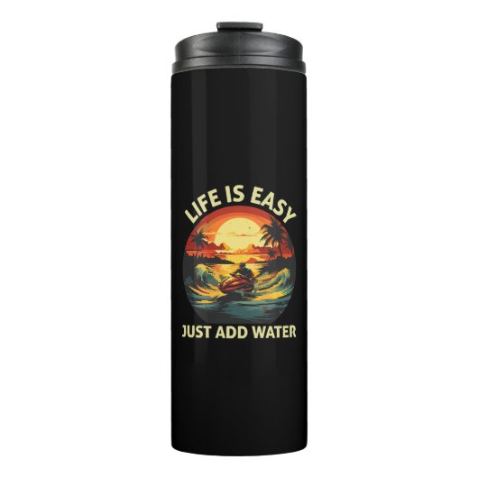 klassischer Jet-Ski-Fahrer Thermosbecher (Vorderseite)