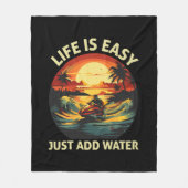 Klassischer Jet Ski Skier Fleecedecke (Vorderseite)