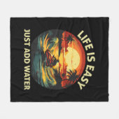 Klassischer Jet Ski Skier Fleecedecke (Vorderseite (Horizontal))