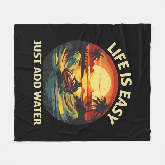 Klassischer Jet Ski Skier Fleecedecke (Vorderseite (Horizontal))