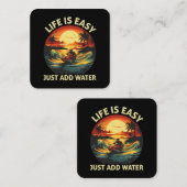 Klassischer Jet Ski Skier Quadratische Visitenkarte (Vorne/Hinten)