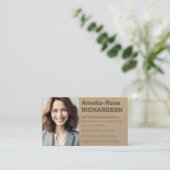 Klassischer Jobsucher Minimaler Schlichter Kraft P Visitenkarte (Stehend Vorderseite)