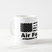 Klassischer Kaffee der Air Force mit Flagge Kaffeetasse (Vorderseite Links)