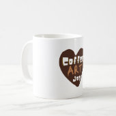 Klassischer Kaffee-Kunst-Herzbecher Kaffeetasse (Vorderseite Links)