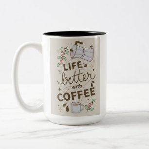 Klassischer Kaffeebecher – einfaches und elegantes Zweifarbige Tasse