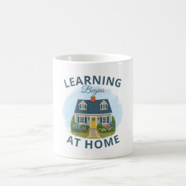 Klassischer Kaffeebecher 'Lernen beginnt zu Hause' Kaffeetasse