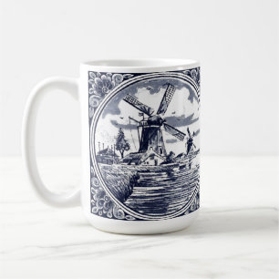 Klassischer Kaffeebecher mit niederländischer Delf Kaffeetasse