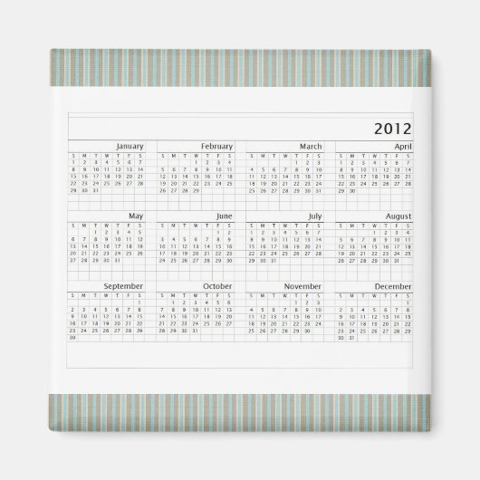 Klassischer Kalender 2012 Magnet (Vorne)