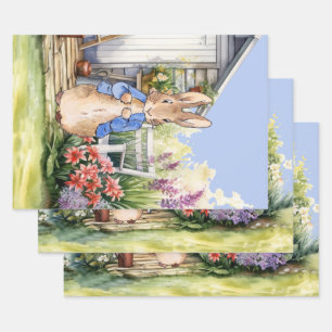 Klassischer Kaninchengartenschuppen Geschenkpapier Set