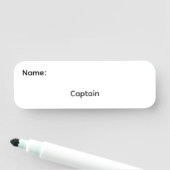 Klassischer Kapitän Namensschild Pinback (Beispiel)
