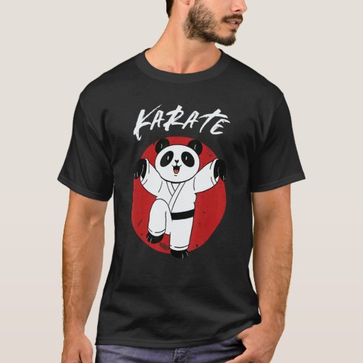 Klassischer Karate-Panda T-Shirt (Vorderseite)