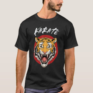 Klassischer Karate-Tigerkopf T-Shirt