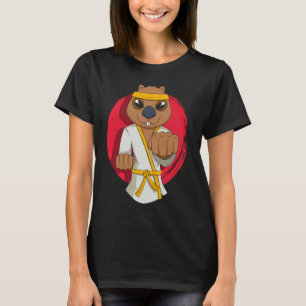 Klassischer Karate Wombat Süßes Nagetier Wildtier  T-Shirt