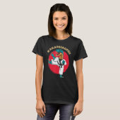 Klassischer Karatesaurus Karate-Dinosaurier T-Shirt (Vorne ganz)