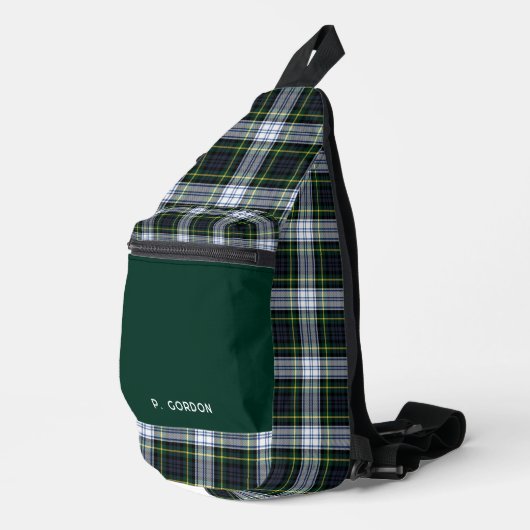 Klassischer Karierter Gordon Rustikaler Tartan Per Crossbody Bag (Rechte Ecke)