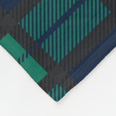 Klassischer Karierter Monogram Weihnachtskranz Tar Fleecedecke (Ecke)