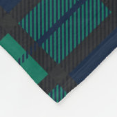 Klassischer karierter Monogramm-Weihnachtskranz Ta Fleecedecke (Ecke)