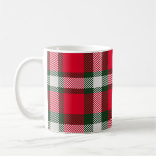 Klassischer karierter Tartan Nahtloses Design Hint Kaffeetasse