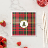 Klassischer Karierter Weihnachtsbaum Rot und Grün Serviette (Beispiel)