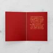 Klassischer Karierter Weihnachtskranz Karte (Innenseite)