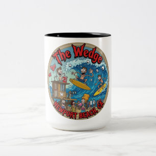 Klassischer Keil Verrückt Zweifarbige Tasse