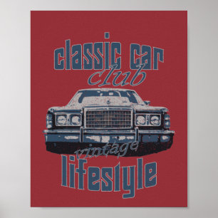 klassischer Kfz-Club Vintages Alt-Kfz-Lieblingsges Poster