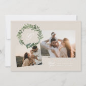 Klassischer Kiefernkiefer mit elegantem Foto Feiertagskarte (Vorderseite)