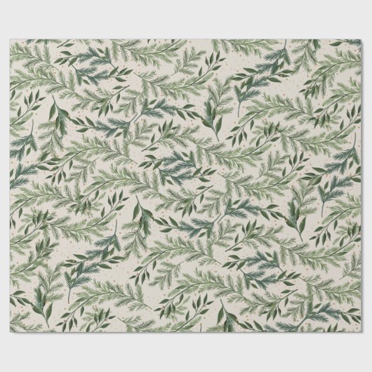 Klassischer Kiefernwald am Weihnachtsfeiertag Geschenkpapier (Flach)