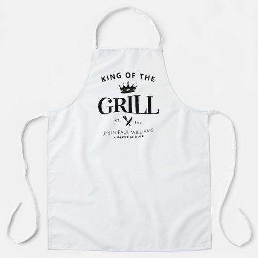 Klassischer King of the Grill GRILLEN Crown Feinsc Schürze (Vorderseite)