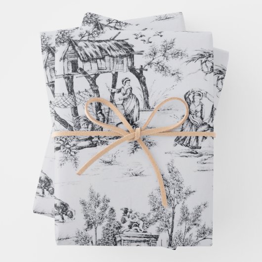 Klassischer Klassiker in Schwarz/Weiß Geschenkpapier Set (Beispiel)