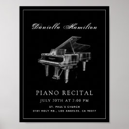 Klassischer Klassischer Black Piano Erwägungsgrund Poster