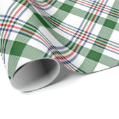 Klassischer Klassischer Roter Grüner Weißer Gingha Geschenkpapier (Rolleneckpunkt)