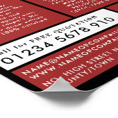 Klassischer Klempner, Klempner, Klempnerwerbung Poster (Ecke)